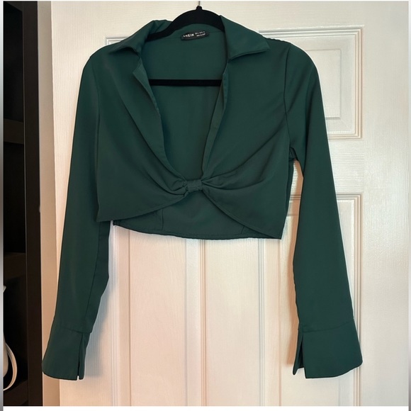 Shein Forest Green Crop Top - Picture 1 of 1
